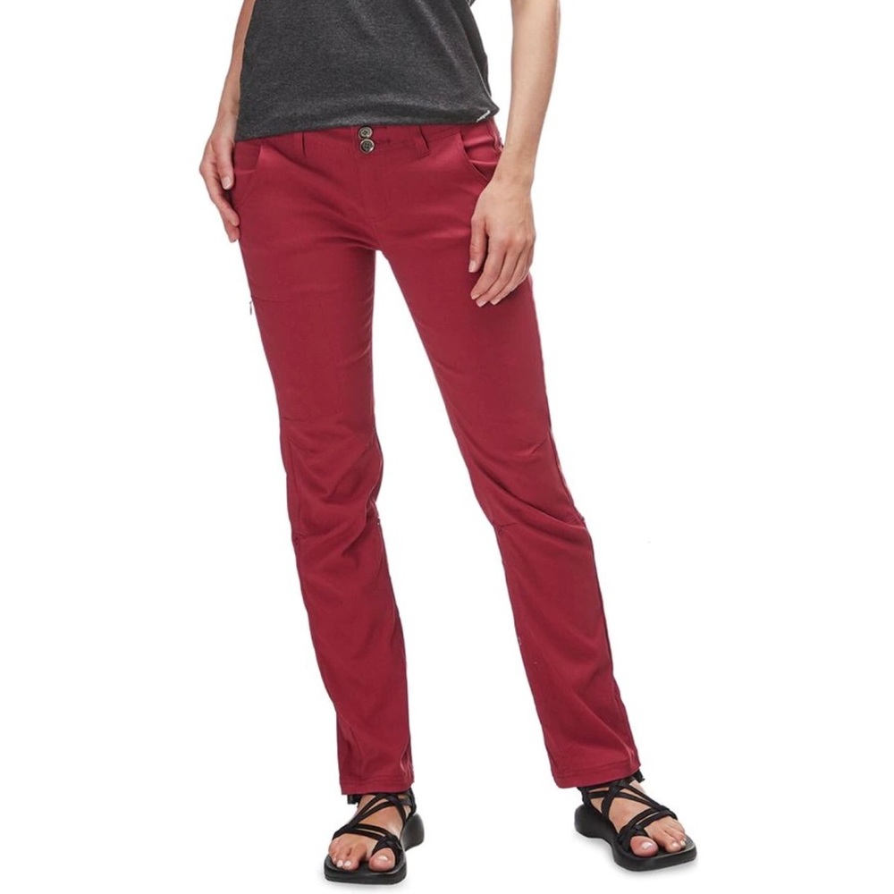 BRICK RED Prana Halle/Hiking Pants/Roll-up Legs/Size 14 REGULAR inseam
